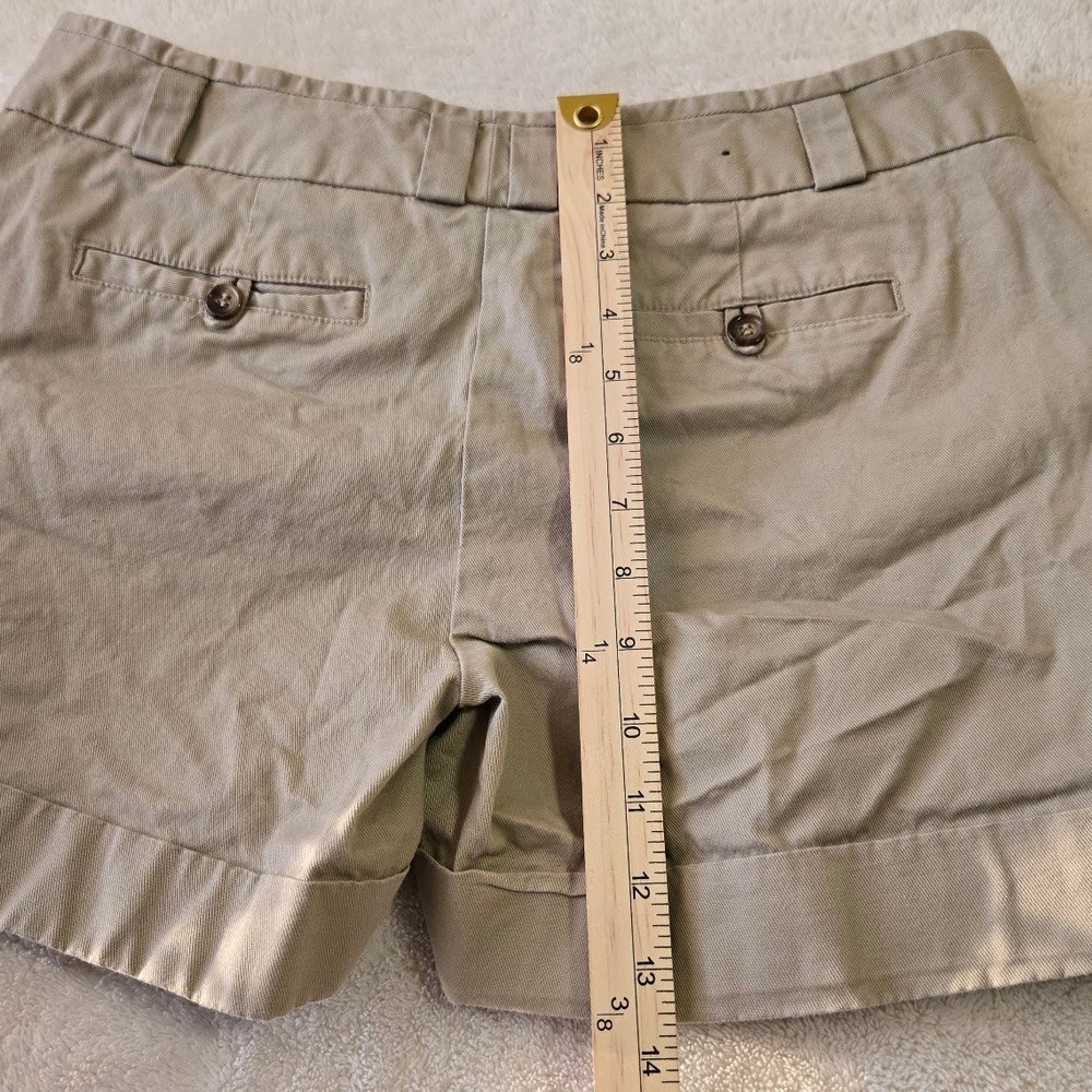 Cuffed Chino Shorts Cotton Stretch Casual Size 8 Outback Red Womens Khaki - Picture 9 of 10